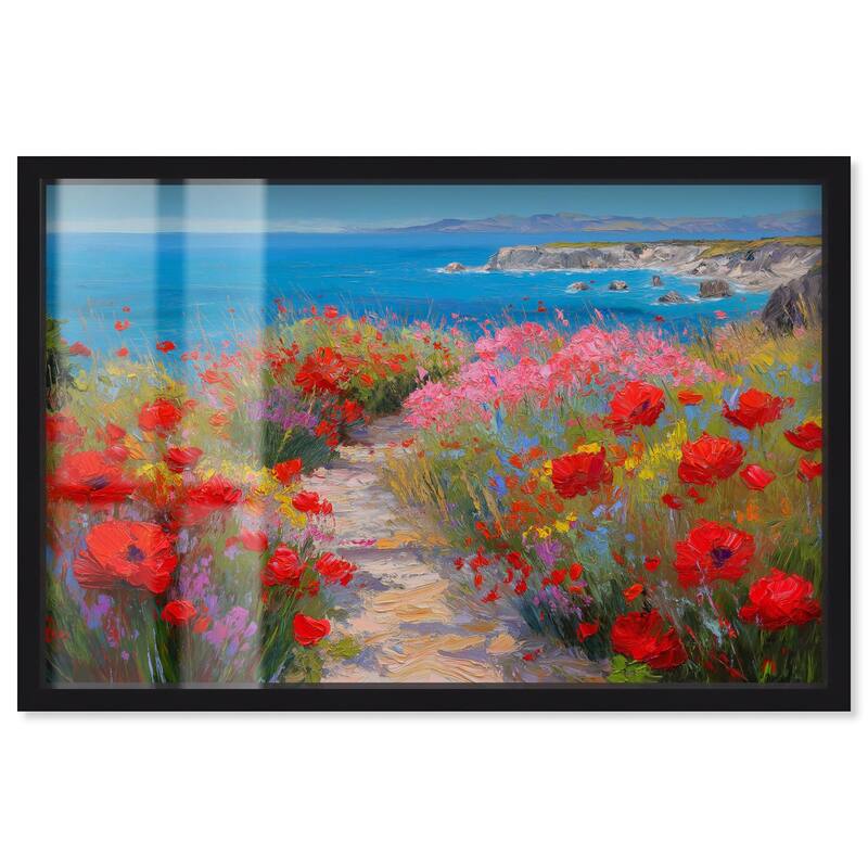 Ocean View Bloom I Shadowbox by Art Remedy - Black - 54" x 36"