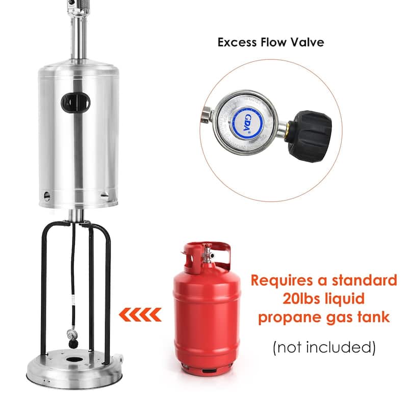 Garden Propane Standing LP Gas Steel Accessories Heater - 7.25 ft