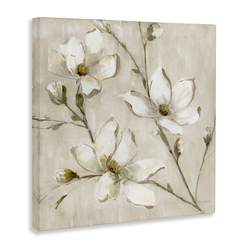 Stupell Neutral Dogwood Branches Canvas Wall Art Design By Sally Swatland