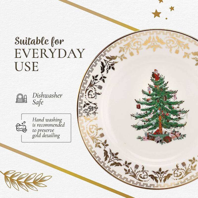 Spode Christmas Tree Gold Salad Plate