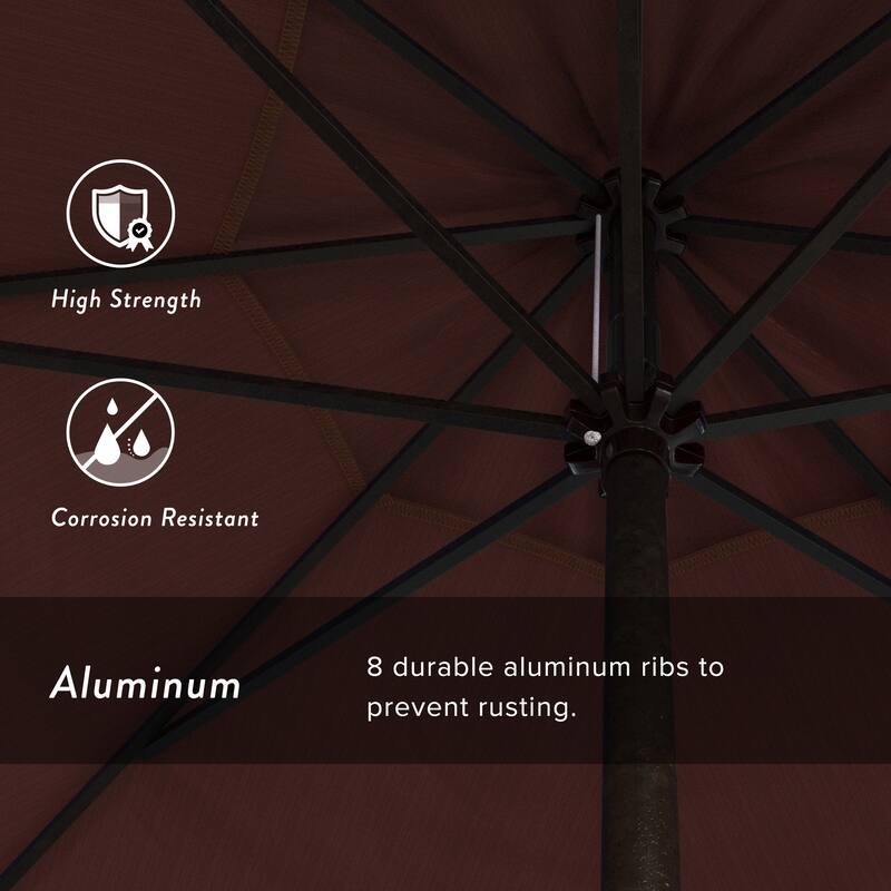 North Bend 7.5 Crank Lift Auto Tilt Patio Umbrella with Outdoor Rated Olefin Fabric by Havenside Home
