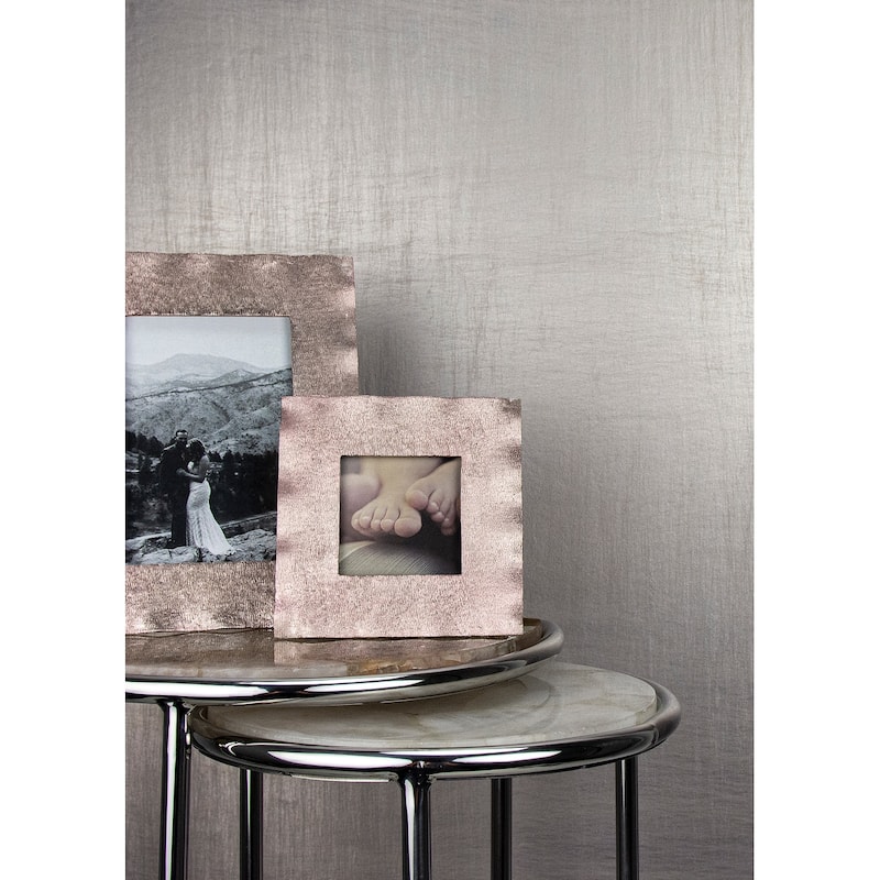 A-Street Prints Lustre Champagne Silk Weave Wallpaper