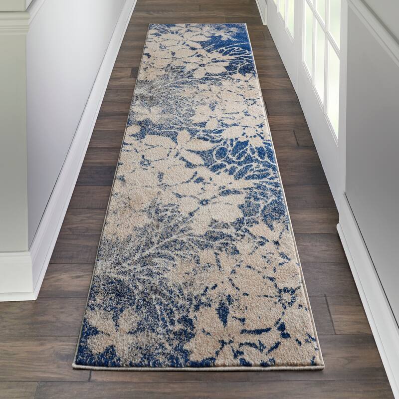 Nourison Tranquil Contemporary Abstract Floral Area Rug