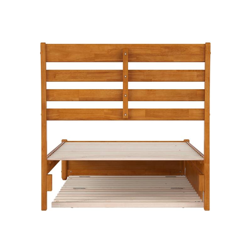 Emelie Platform Bed with Panel Footboard and Twin Trundle