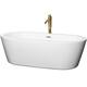 Option White / Polished Chrome Trim / Brushed Gold Faucet