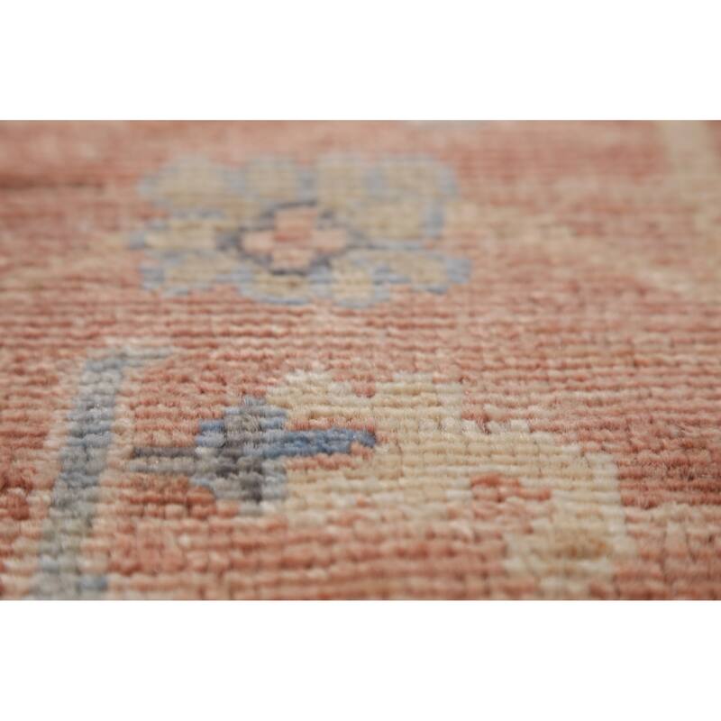 Hand Knotted Oriental 100% Wool Carpet Transitional Medallion Navy Blue & Blues Oushak Area Rug - 14' 6'' X 10' 0''