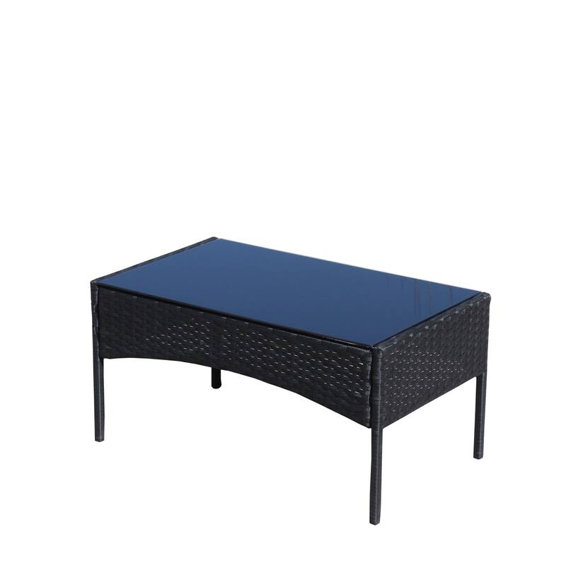 4 PC Rattan Patio Furniture Set