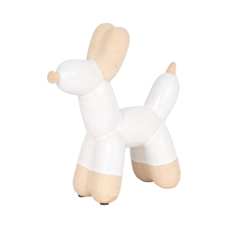 Sagebrook Home Ceramic Balloon Dog Figurine - Modern Decorative Accent Sculpture