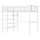 preview thumbnail 9 of 11, Modern Style Twin Size Metal Loft Bed with 4-Tier Shelves and Storage, Creative Structure, Storage Space, Good Stability, White
