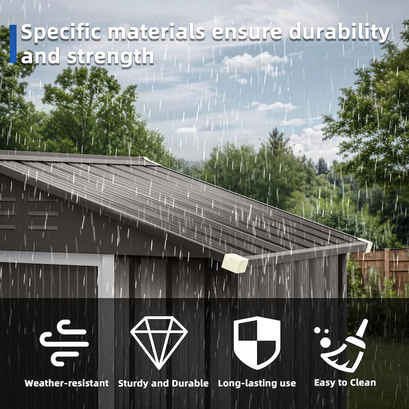 Futzca Outdoor Storage Shed with Ventilation, Multi-Purpose Tool Shed