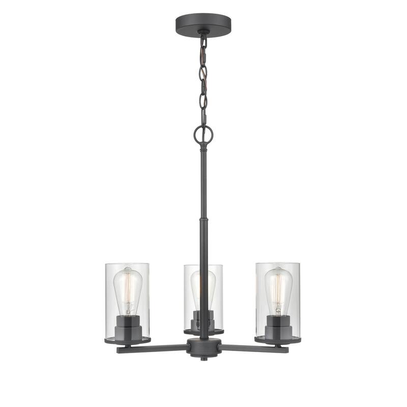 Millennium Lighting Verlana 3 Light Chandelier in Multiple Finishes with Clear Glass Shades