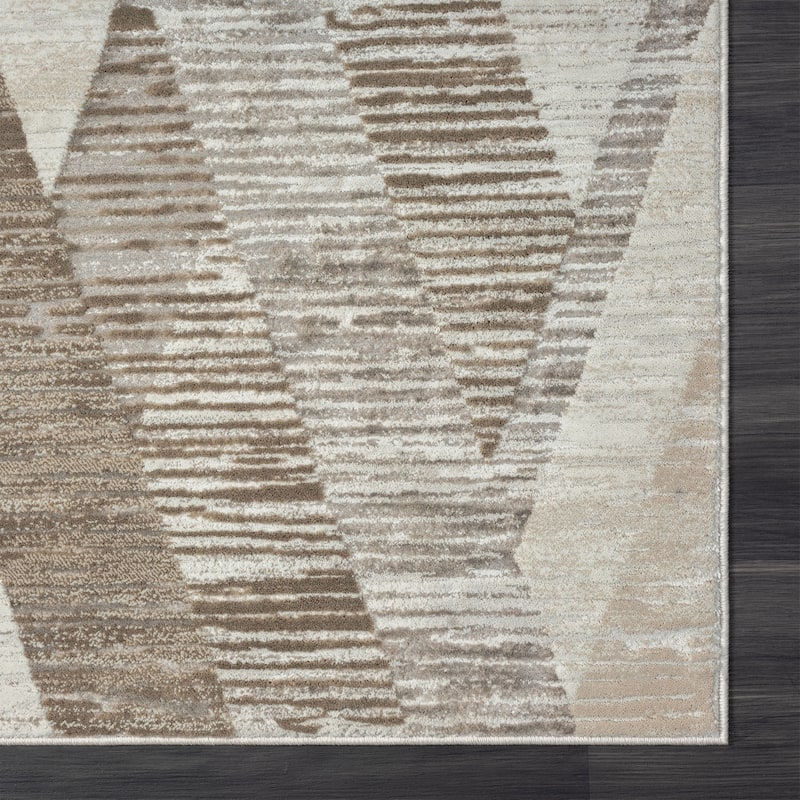 Sevita Gray Modern Contemporary High-Low Textured Indoor Area Rug