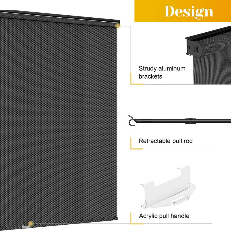 8' x 8' Outdoor Roller Shades - 8'W x 8'L