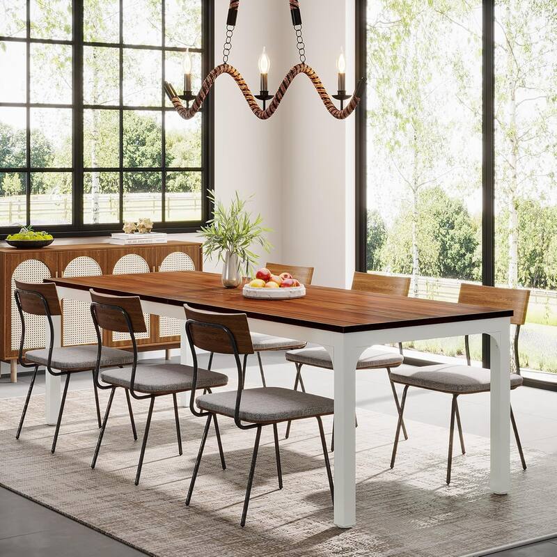 78.7" Rectangular Dining Table, Wood Kitchen Table for Home, Restaurant, Cafe, Office, Apartment, Bakery