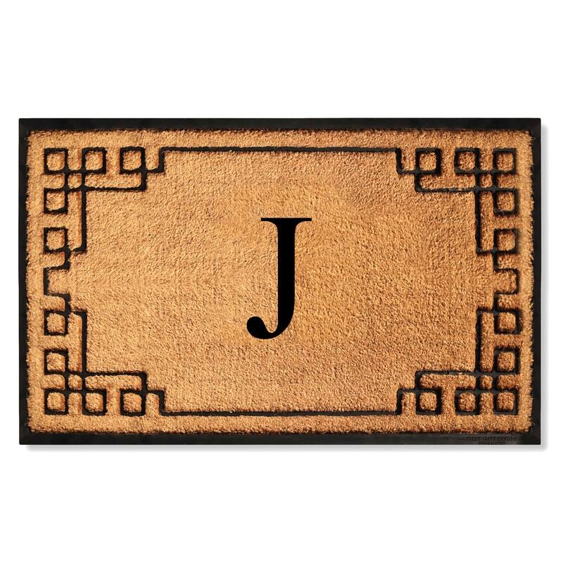 A1HC Natural Coir & Rubber Door Mat, Heavy Duty, Dirt Trapping, Long-Lasting Entrance Doormats,Thick & Durable Outdoor Entry Mat - 36" X 72" - J