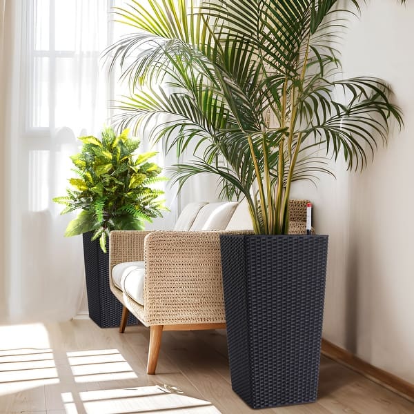 23" Self-Watering Tall Planter for Indoor and Outdoor - Bed Bath & Beyond -  42457672