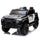 preview thumbnail 20 of 116, Christmas Gift 24V Ride-On Truck for Kids, 4WD, Remote, Bluetooth, Ages 3+ Black(Police)