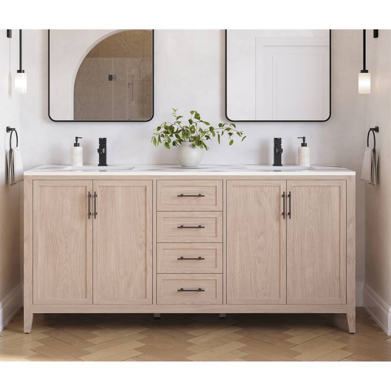 Fresca FCB4272-U Silas 72" Free Standing Double Basin Vanity Set with