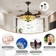 preview thumbnail 15 of 49, Smart Tiffany Stained Glass Retractable Led Ceiling Fan