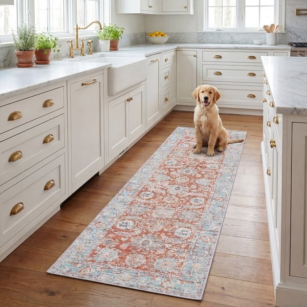 slide 2 of 23, SAFAVIEH Tucson Erina Machine Washable Slip Resistant Shabby Chic Rug