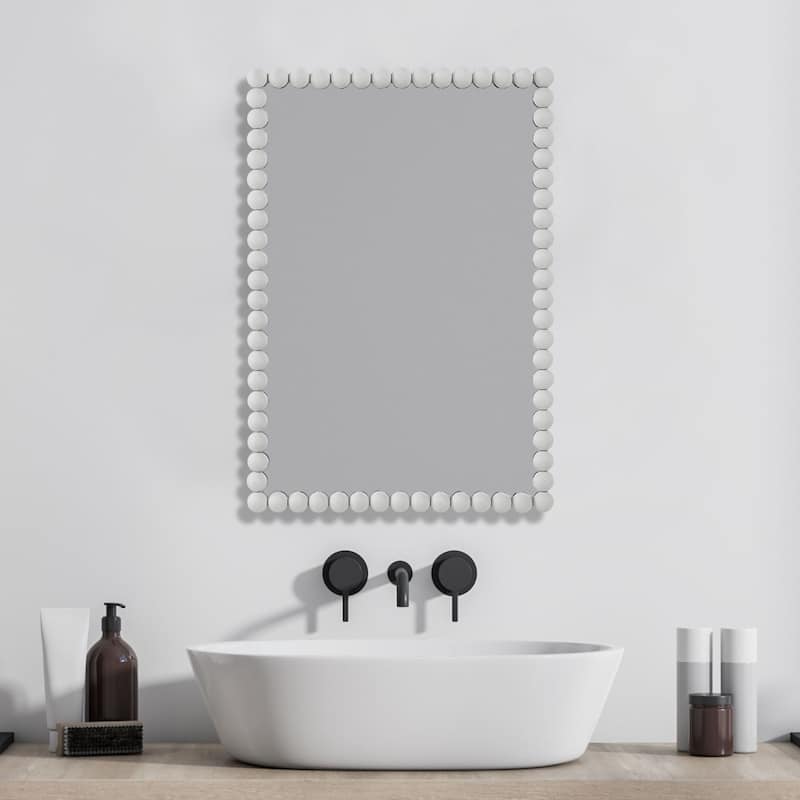 Uttermost 09790 Serna 21" W x 30" H Transitional Rectangular Framed - Matte White
