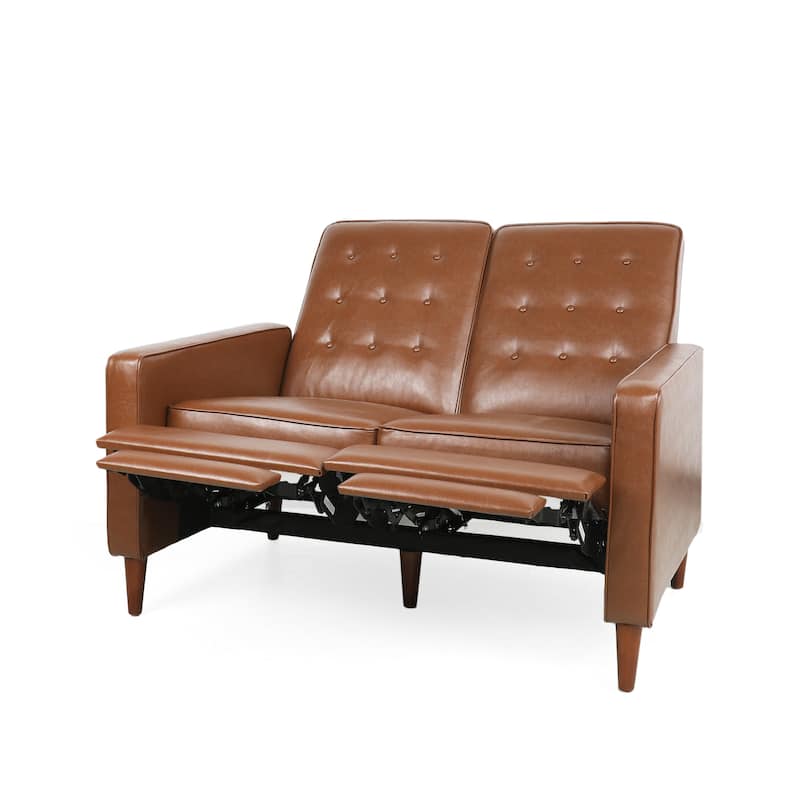 Denison Upholstered Loveseat Pushback Recliner by Christopher Knight Home