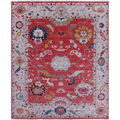Golden Nile Turkish Oushak Hand Knotted Wool Rug - 8' 5" X 9' 11"