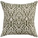 preview thumbnail 18 of 25, Rizzy Home Cotton Damask Throw Pillow, 22x22 Cover Only - Green