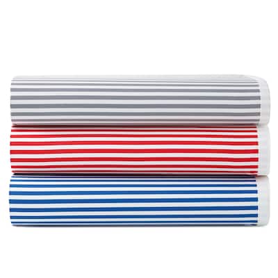 Martex Clean AF Pinstripe Sheet Set with SILVERbac Antimicrobial Technology