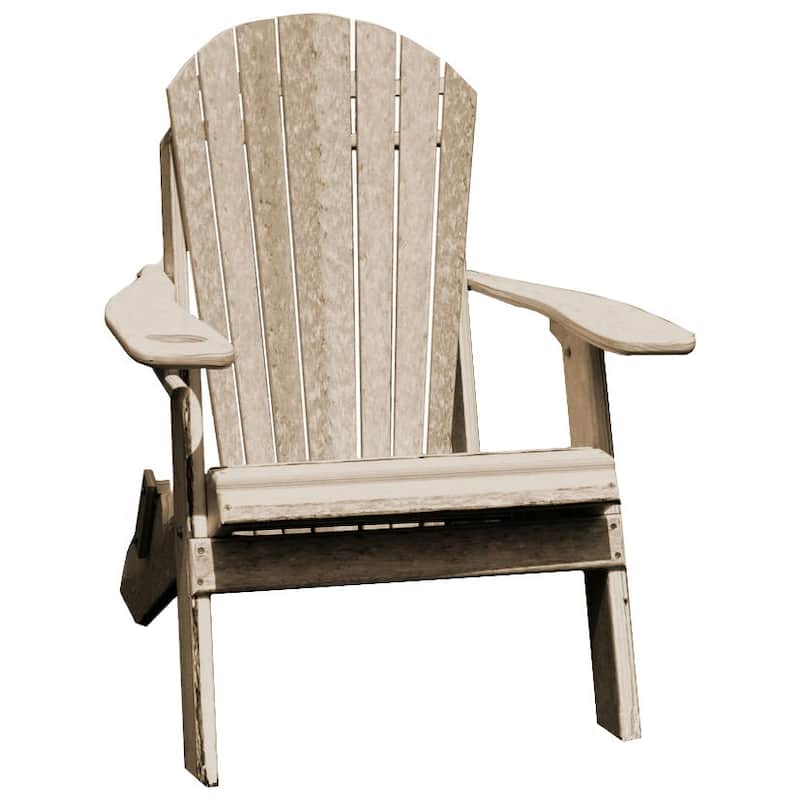 Eagle Collection Folding Adirondack Chair with Smart Phone Holder - Birchwood