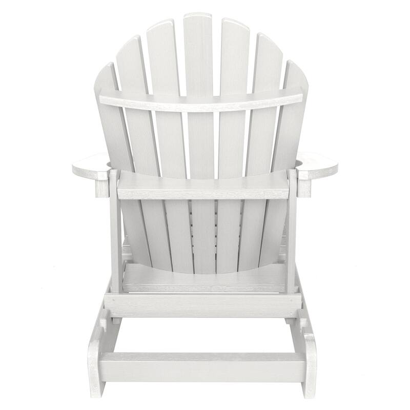 Eco-friendly Synthetic Wood Folding and Reclining Adirondack Chair