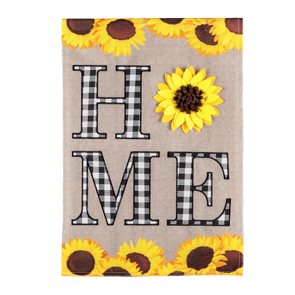 12.5 in. x 18 in. Sunflower Home Garden Burlap Flag