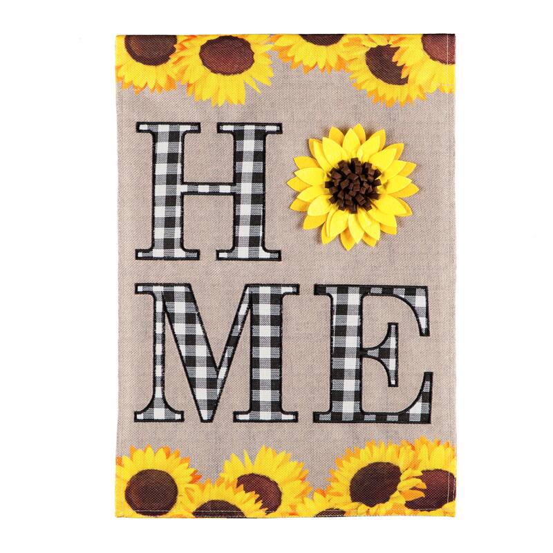 12.5 in. x 18 in. Sunflower Home Garden Burlap Flag