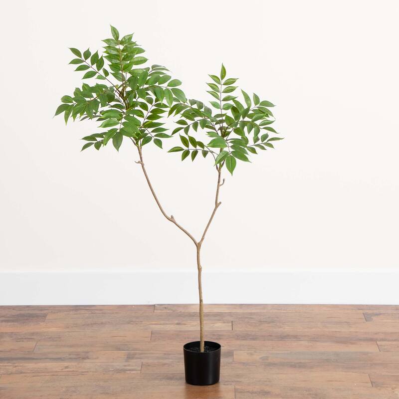 Potted Double Branched Sumac Artificial Tree - 3.5' - Green