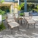 preview thumbnail 2 of 20, Moasis 5-Piece Outdoor Wicker Patio Bistro Set with Footrest Ottomans