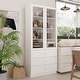 preview thumbnail 18 of 60, Glass Cabinet White Display Curio Storage Cabinet with Glass Doors