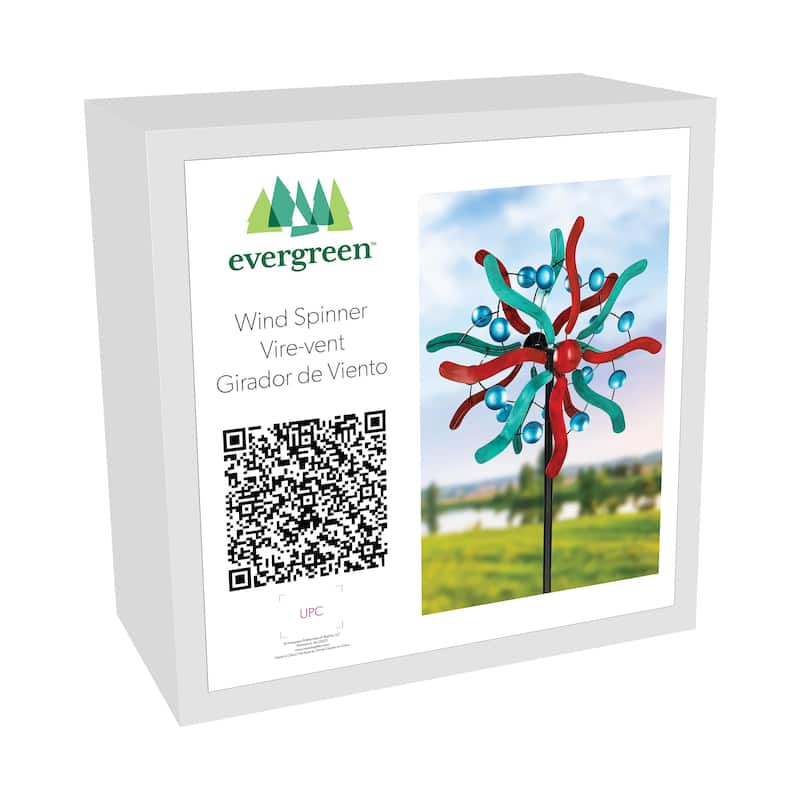 75" Red & Blue Bubble Spinner