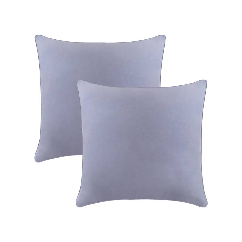 A1HC Pack of 2 Velvet Throw Pillow Insert, Hypoallergenic Down Alternative Fill - 22x22 Inches - Slat Grey