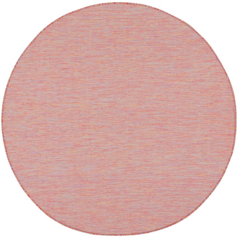 Nourison Selerno Indoor/Outdoor Solid Area Rug - 8'xRound - Rainbow