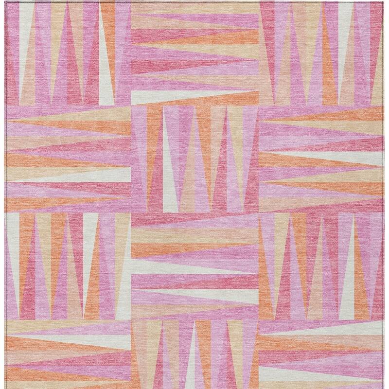 HomeRoots Geometric Transitional Rectangle Outdoor Rug