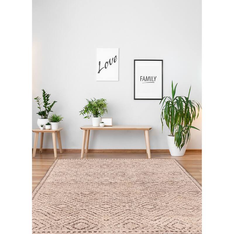 ECARPETGALLERY Hand-knotted Tangier Taupe Wool Rug - 5'4 x 7'6