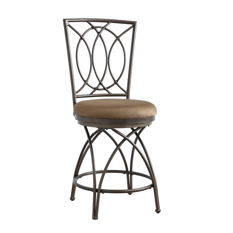 Monaco Big & Tall Bronze Metal Swivel Counter Stool