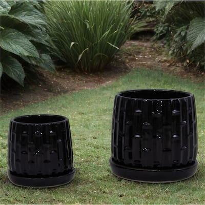 Modern Ceramic Flowerpot (Set of 2)