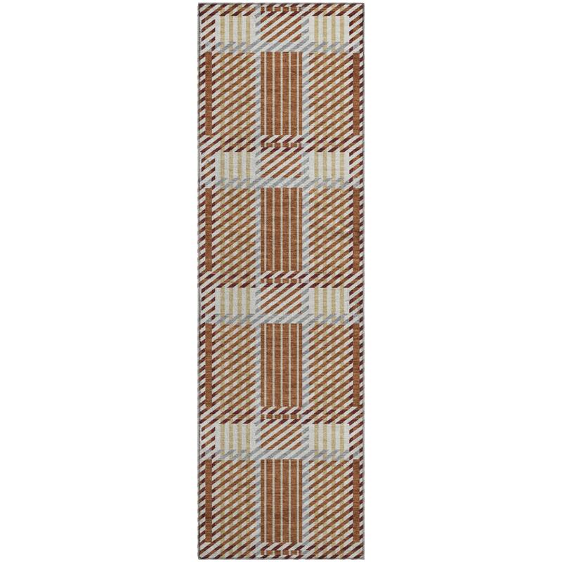 Premium Washable Super Soft Modern Plaid Mayfield Rug