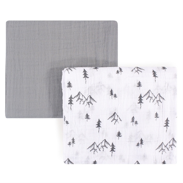 slide 1 of 1, Yoga Sprout Baby Boy Cotton Muslin Swaddle Blankets, Mountain, One Size - Mountain - One Size One Size - Mountain