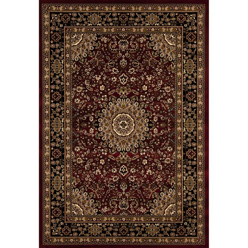 Persian Collection Black Traditional Area Rug