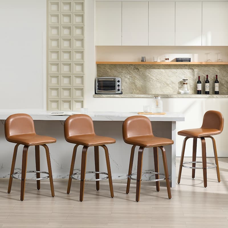 Upholstered Wood Swivel Bar Stools/ Counter Stool