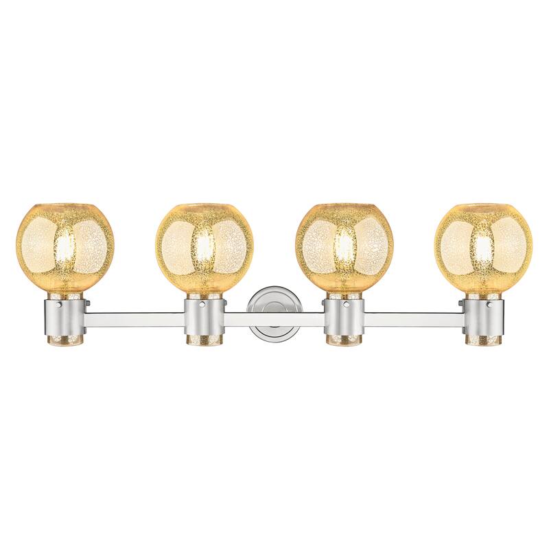 Innovations Lighting Downtown Urban - Lawton Sphere - 4 Light 34" Wall-Mounted Bath Vanity Light