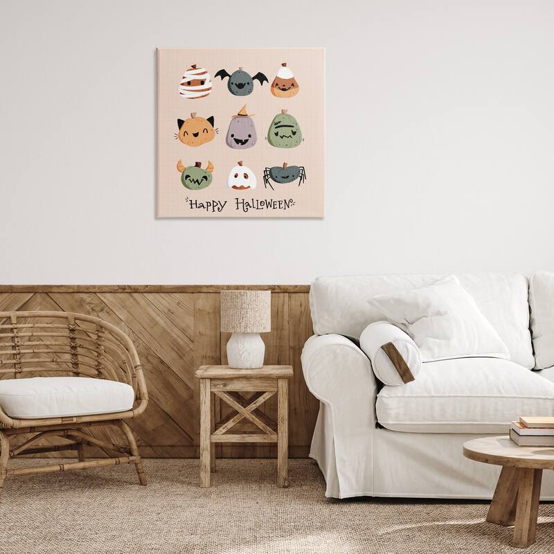 Stupell Cute Halloween Costume Pumpkins Canvas Wall Art Design By Sarah Hickman