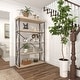 preview thumbnail 46 of 74, Brown Wood 3 Shelves Shelving Unit - 48 x 17 x 34